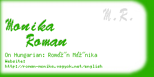 monika roman business card